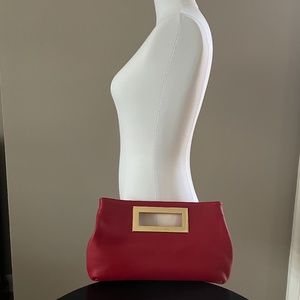 Michael Kors Berkley Leather, Red, Clutch